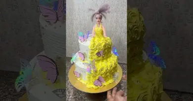 Yellow Doll Cake Design #dollcake #barbiedollcake #cake #shorts #ytshorts #trending #viral