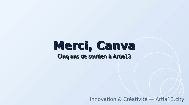 Merci, Canva — cinq ans de soutien à Artia13 (association)