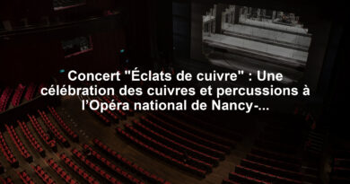 Concert "Éclats de cuivre" : Une célébration des cuivres et percussions à l’Opéra national de Nancy-Lorraine