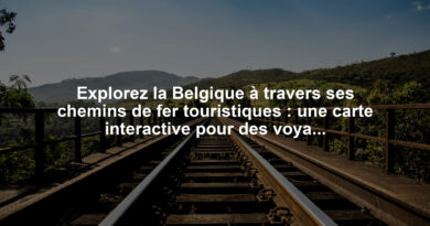 Explorez la Belgique à travers ses chemins de fer touristiques : une carte interactive pour des voyages inoubliables