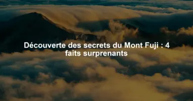 Découverte des secrets du Mont Fuji : 4 faits surprenants