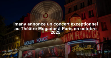 Imany annonce un concert exceptionnel au Théâtre Mogador à Paris en octobre 2025