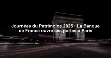 Journées du Patrimoine 2025 : La Banque de France ouvre ses portes à Paris