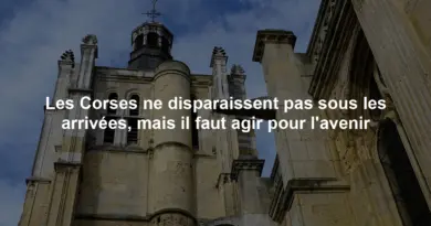Les Corses ne disparaissent pas sous les arrivées, mais il faut agir pour l'avenir