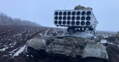 lourd russe TOS-1A Solntsepek dans la région de Zaporijjia