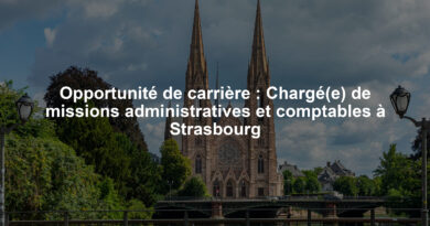 Opportunité de carrière : Chargé(e) de missions administratives et comptables à Strasbourg