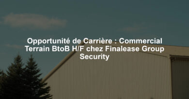 Opportunité de Carrière : Commercial Terrain BtoB H/F chez Finalease Group Security