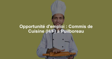 Opportunité d'emploi : Commis de Cuisine (H/F) à Puilboreau