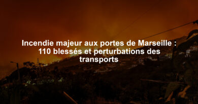 Incendie majeur aux portes de Marseille : 110 blessés et perturbations des transports