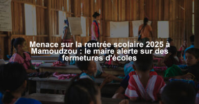 Menace sur la rentrée scolaire 2025 à Mamoudzou : le maire alerte sur des fermetures d'écoles