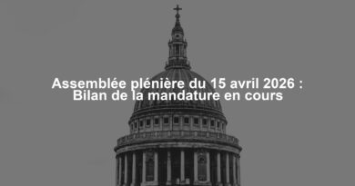 Assemblée plénière du 15 avril 2026 : Bilan de la mandature en cours