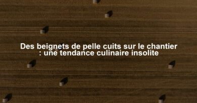 Des beignets de pelle cuits sur le chantier : une tendance culinaire insolite