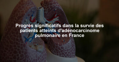 Progrès significatifs dans la survie des patients atteints d'adénocarcinome pulmonaire en France