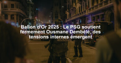Ballon d'Or 2025 : Le PSG soutient fermement Ousmane Dembélé, des tensions internes émergent