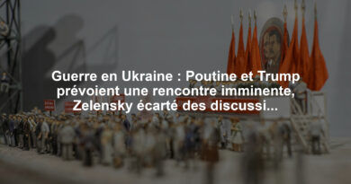 Guerre en Ukraine : Poutine et Trump prévoient une rencontre imminente, Zelensky écarté des discussions