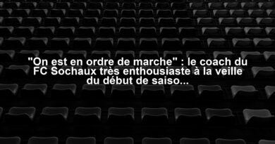 "On est en ordre de marche" : le coach du FC Sochaux très enthousiaste à la veille du début de saison de National