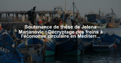 Soutenance de thèse de Jelena Marjanovic : Décryptage des freins à l'économie circulaire en Méditerranée