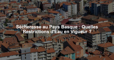 Sécheresse au Pays Basque : Quelles Restrictions d'Eau en Vigueur ?