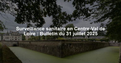 Surveillance sanitaire en Centre-Val de Loire : Bulletin du 31 juillet 2025