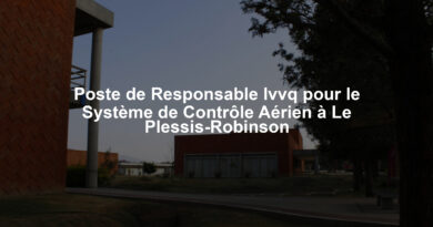 Poste de Responsable Ivvq pour le Système de Contrôle Aérien à Le Plessis-Robinson