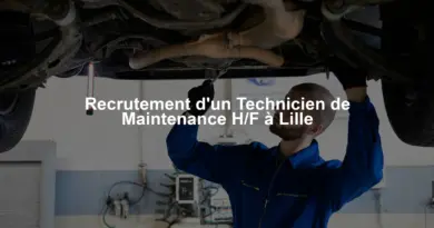 Recrutement d'un Technicien de Maintenance H/F à Lille