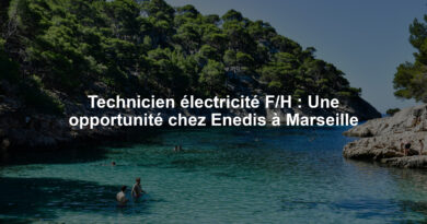 Technicien électricité F/H : Une opportunité chez Enedis à Marseille