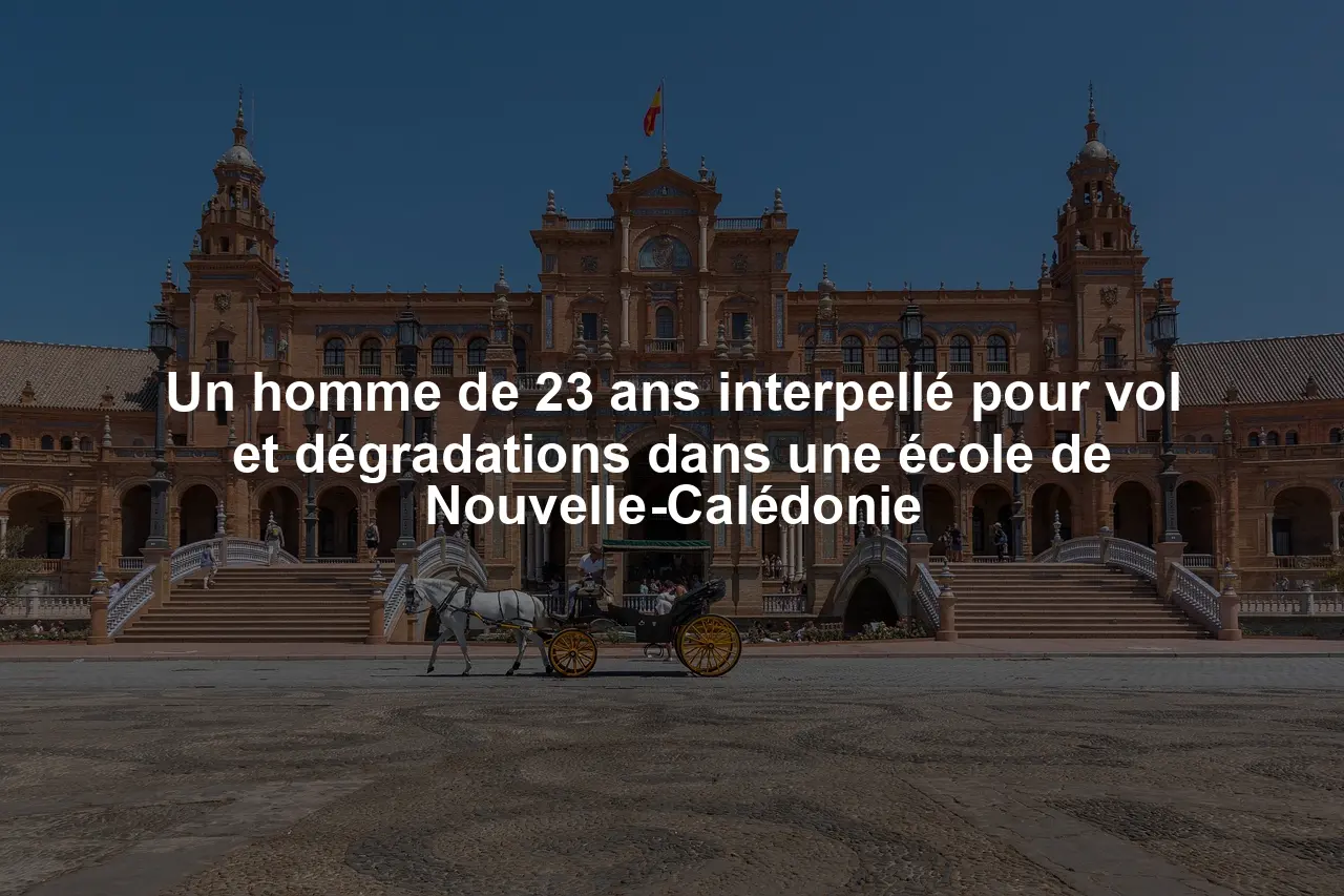 Un homme de 23 ans interpellé pour vol et dégradations dans une école de Nouvelle-Calédonie