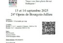 13 et 14 septembre 2025 - Open de Bourgoin-Jallieu