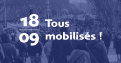 18 septembre : tous mobilisés pour la défense du monde du travail