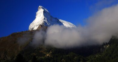 Switzerland, Alps, Matterhorn, lake, mountains, Swiss flag, Geneva