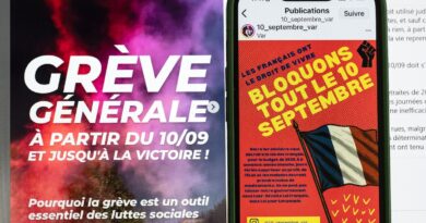 Une publication sur un réseau social, le 22 août 2025, appelant à une grève générale le 10 septembre 2025, après à un appel initialement lancé par le mouvement "Bloquons tout" contre les coupes budgétaires voulues par le Premier ministre François Bayrou