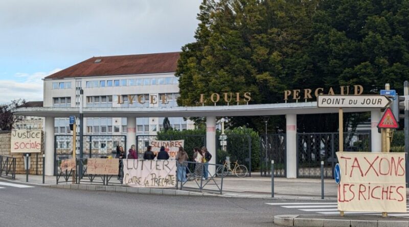 “Bloquons tout !” : les AED du lycée Pergaud en grève, un internat fermé