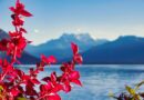 Switzerland, Alps, Matterhorn, lake, mountains, Swiss flag, Geneva