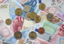 Euro coins and banknotes
