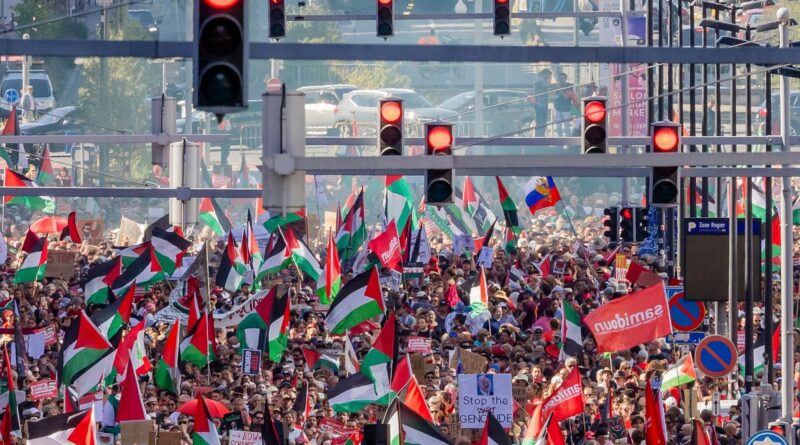 Des dizaines de milliers de personnes ont manifesté pour Gaza à Bruxelles