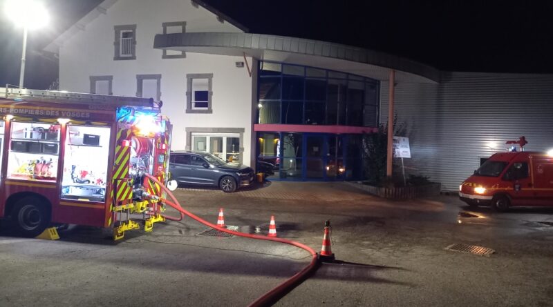 Feu dans une gaine de séchage au Blanchiment Crouvezier à Gérardmer