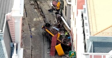 Une vue aérienne de l'accident.
