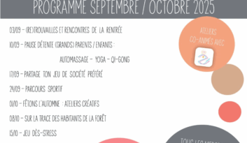 La Parent’aise : programme de septembre à octobre 2025