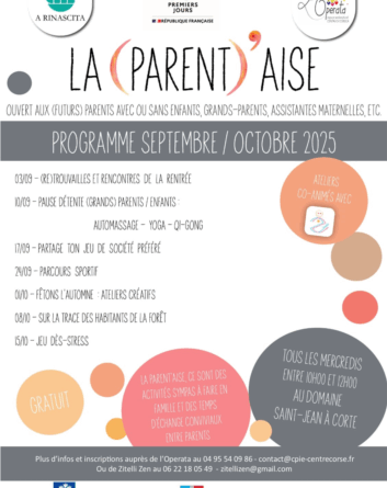 La Parent’aise : programme de septembre à octobre 2025