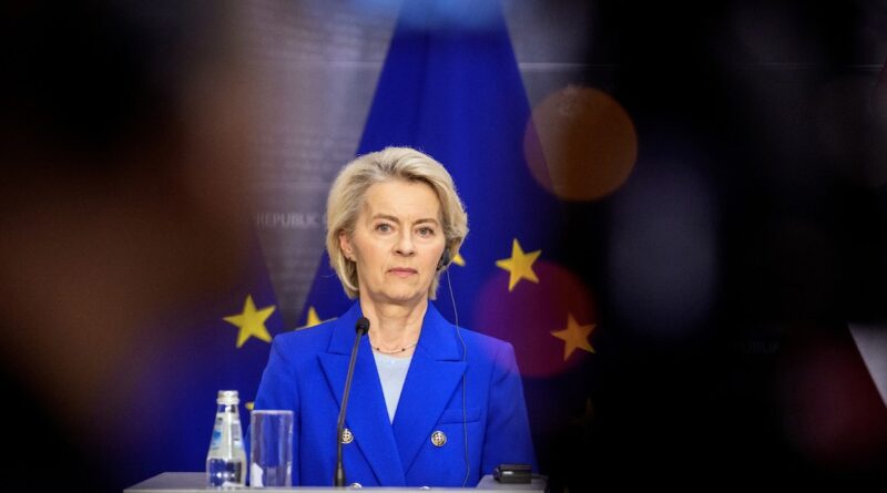 La présidente de la Commission européenne, Ursula von der Leyen, à Riga, le 29 août 2025