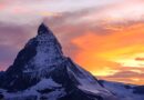 Switzerland, Alps, Matterhorn, lake, mountains, Swiss flag, Geneva