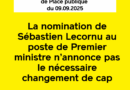 La nomination de Sébastien Lecornu au poste de Premier ministre n’annonce pas le nécessaire changement de cap - Place publique