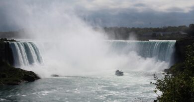 Canada, nature, mountains, Niagara Falls, Northern Lights, maple leaf, cityscape
