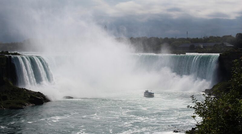 Canada, nature, mountains, Niagara Falls, Northern Lights, maple leaf, cityscape