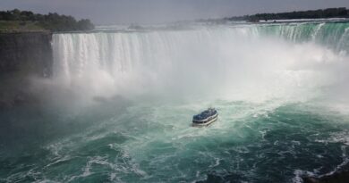 Canada, nature, mountains, Niagara Falls, Northern Lights, maple leaf, cityscape