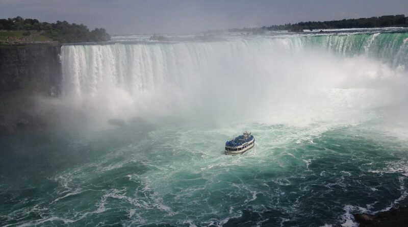 Canada, nature, mountains, Niagara Falls, Northern Lights, maple leaf, cityscape
