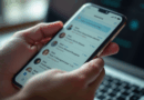 Mains tenant un smartphone avec notifications de messages privés