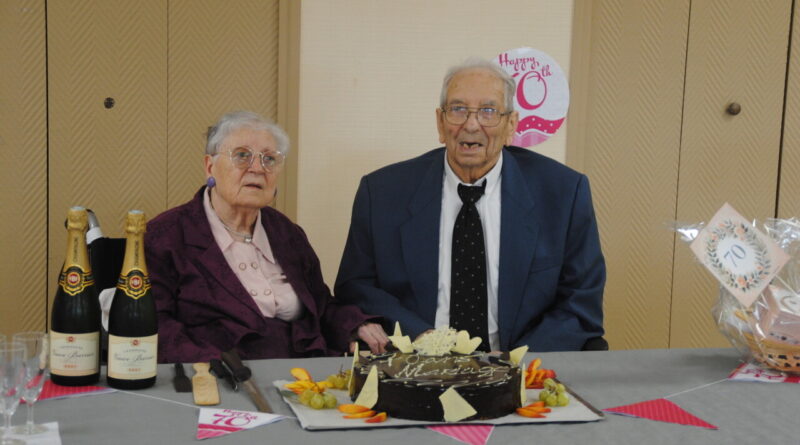 Noces de platine : Nicole et Paul célèbrent 70 ans de mariage à l’Ehpad d’Eu