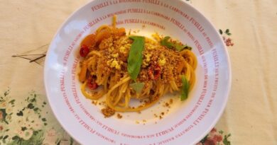Pasta à la poutargue et chapelure croustillante