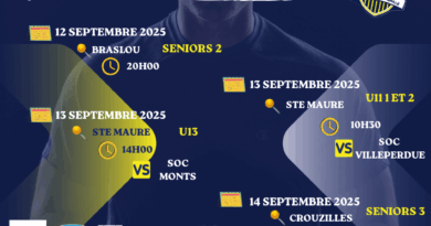 Programme des rencontres du week-end